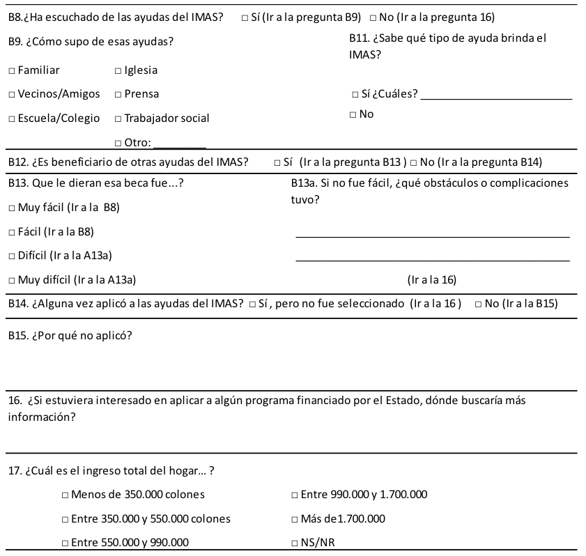 Encuesta Programas Sociales