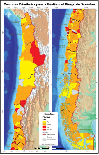 Comunas Prioritarias para la Gestión del Riesgo de Desastres.