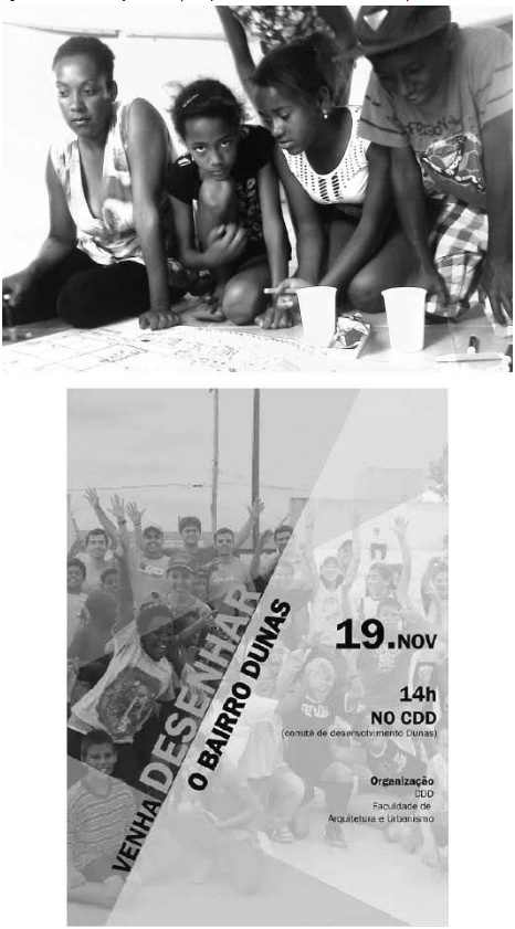 Los niños y los mapas producidos. Cartel utilizado para la difusión del taller.