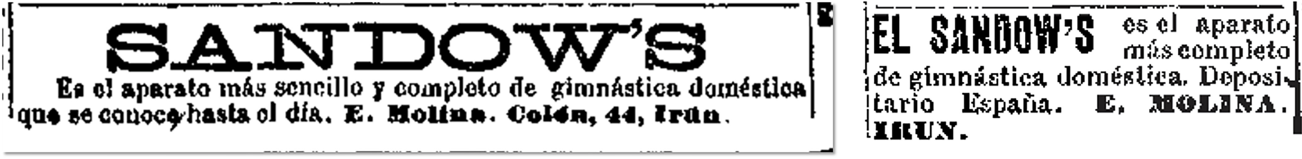 El Liberal, 11 de enero de 1900, p. 4; 15 de septiembre de 1900, p. 4