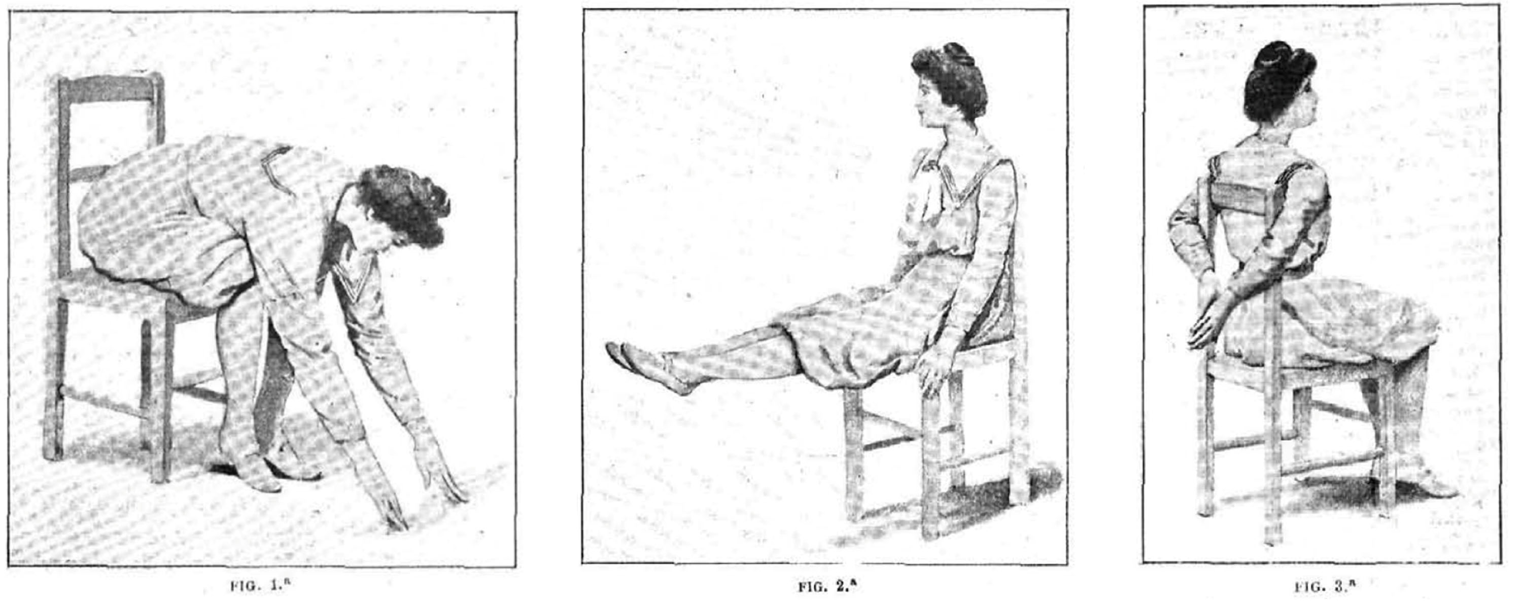 “Gimnasia con una silla de cocina”, Alrededor del Mundo, 1903, 27 de agosto, p. 137