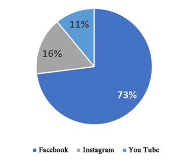Alcance porcentual total a través de las redes sociales