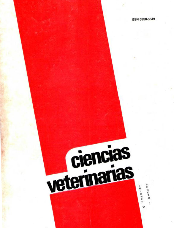 					View Vol. 6 No. 1 (1984): Ciencias Veterinarias
				
