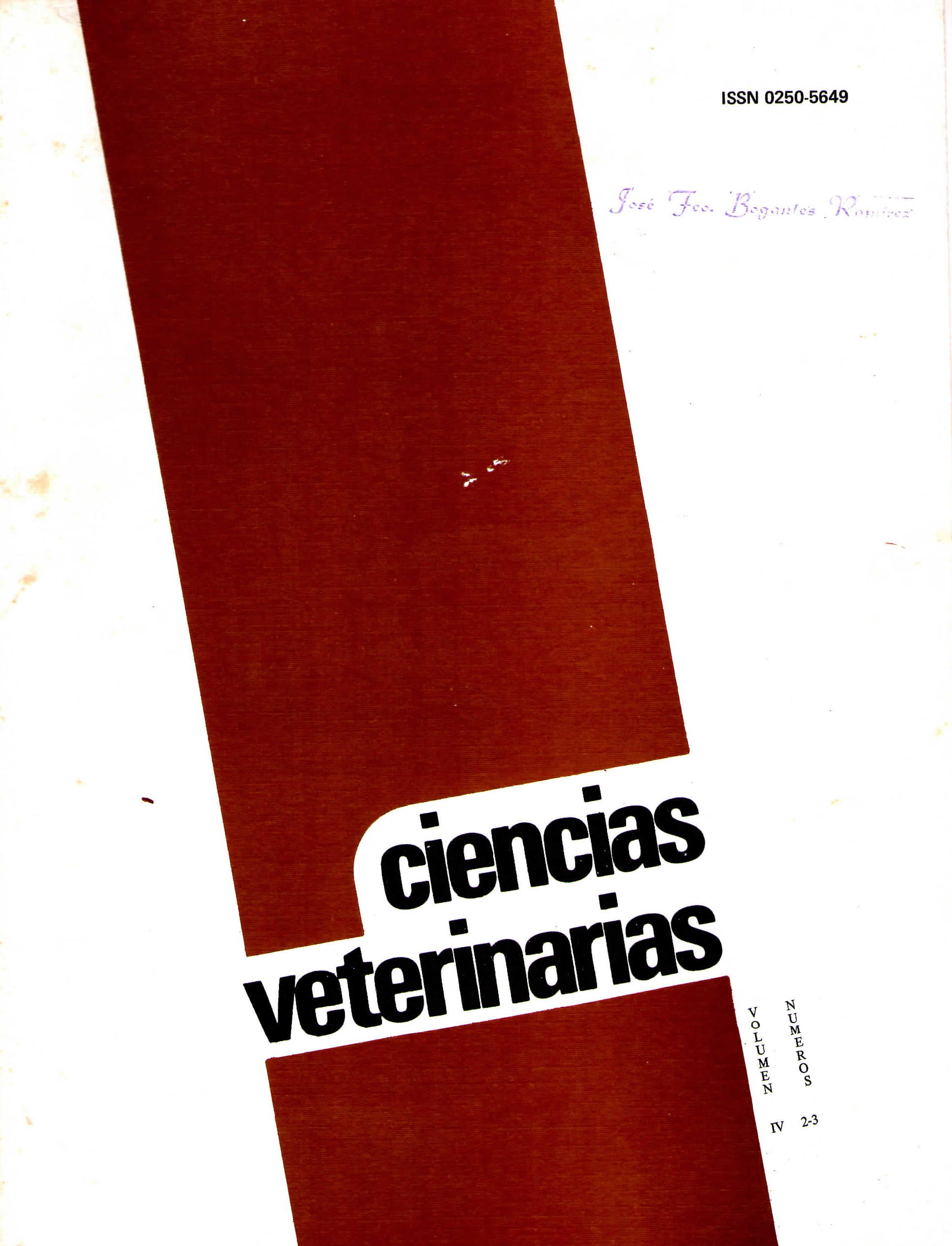 					View Vol. 4 No. 2-3 (1982): Ciencias Veterinarias (Marzo-Diciembre)
				