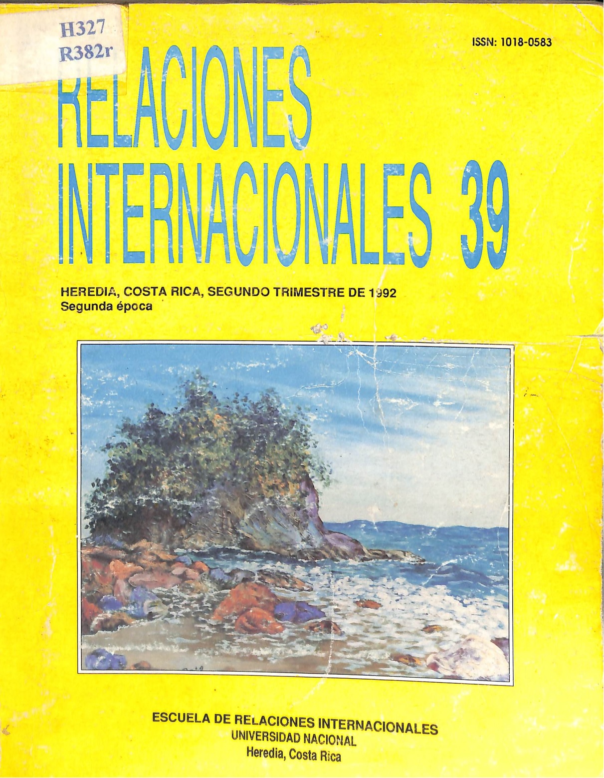 					View Vol. 39 No. 2 (1992): International Relations
				