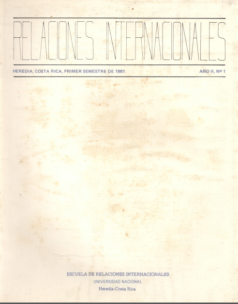 					Ver Vol. 2 Núm. 1 (1981): Relaciones Internacionales
				