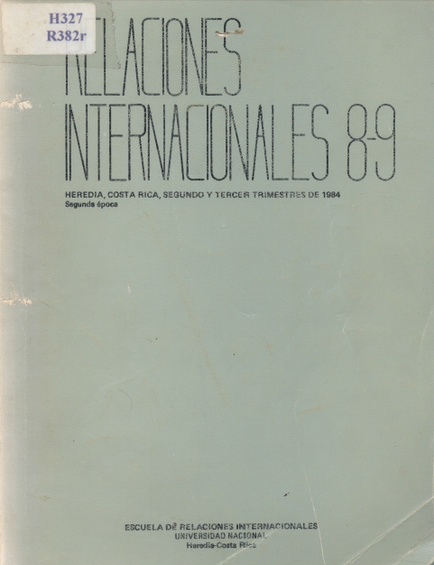 					Ver Vol. 8 Núm. 2 (1984): Relaciones Internacionales
				