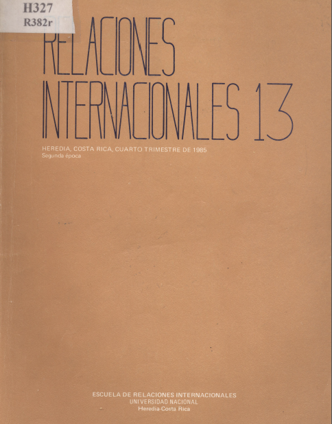 					Ver Vol. 13 Núm. 4 (1985): Relaciones Internacionales
				