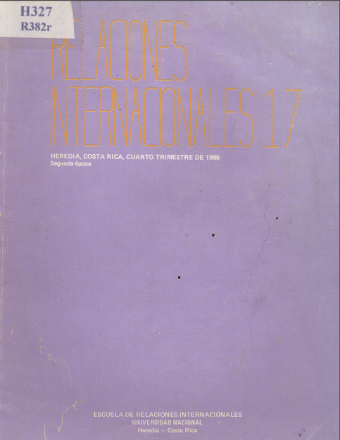 					Ver Vol. 17 Núm. 4 (1986): Relaciones Internacionales
				
