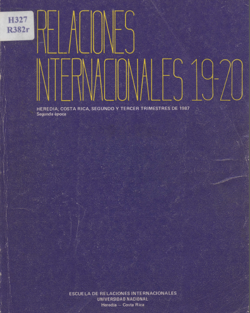 					Ver Vol. 19 Núm. 2 (1987): Relaciones Internacionales
				