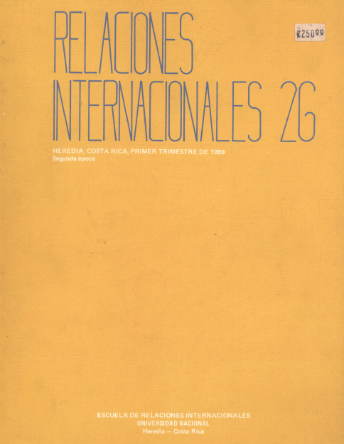 					Ver Vol. 26 Núm. 1 (1989): Relaciones Internacionales
				