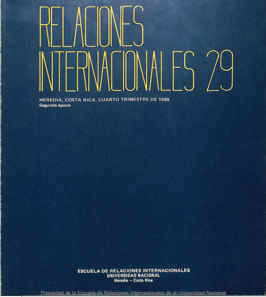 					Ver Vol. 29 Núm. 4 (1989): Relaciones Internacionales
				
