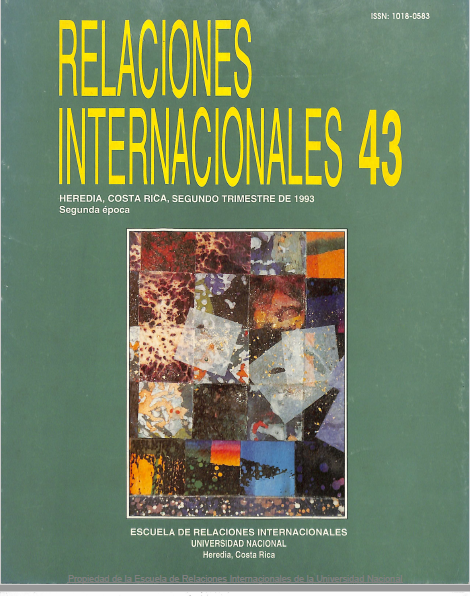 					Ver Vol. 43 Núm. 2 (1993): Relaciones Internacionales
				
