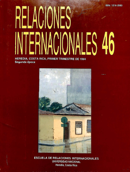 					Ver Vol. 46 Núm. 1 (1994): Relaciones Internacionales
				