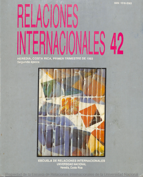 					Ver Vol. 42 Núm. 1 (1993): Relaciones Internacionales
				