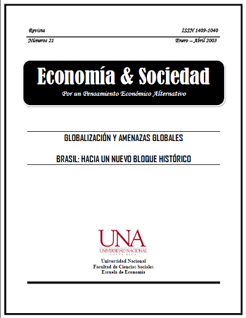 View Vol. 8 No. 21 (2003): Economía & Sociedad (enero-abril 2003)