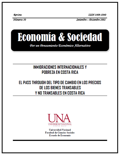 					View Vol. 7 No. 20 (2002): Economía & Sociedad (setiembre-diciembre 2002)
				
