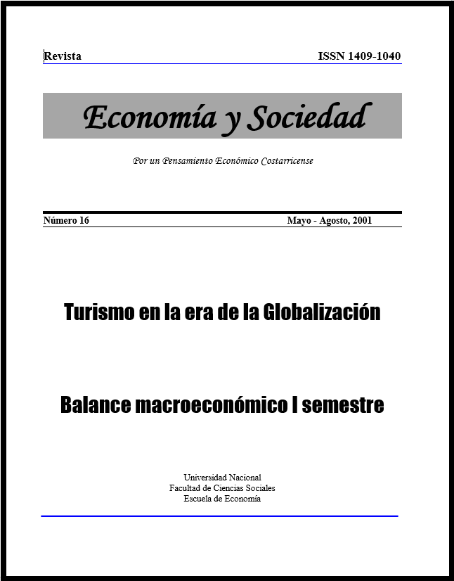 					View Vol. 6 No. 16 (2001): Economía & Sociedad (mayo-agosto 2001)
				