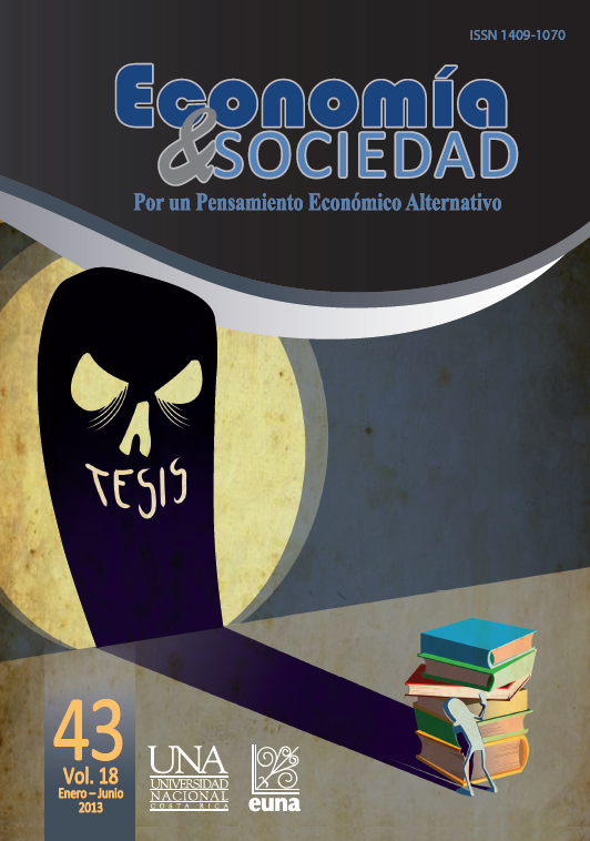 View Vol. 18 No. 43 (2013): Economía & Sociedad (enero-junio 2013)