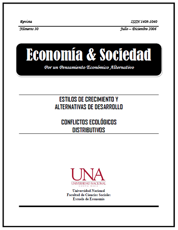 View Vol. 11 No. 30 (2006): Economía & Sociedad (julio-diciembre 2006)