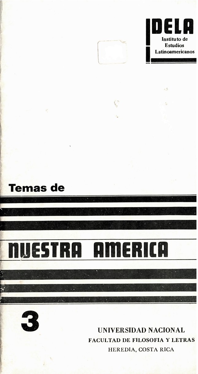 					Ver Vol. 1 Núm. 3 (1984): Temas de Nuestra América. Revista de Estudios Latinoamericanos
				