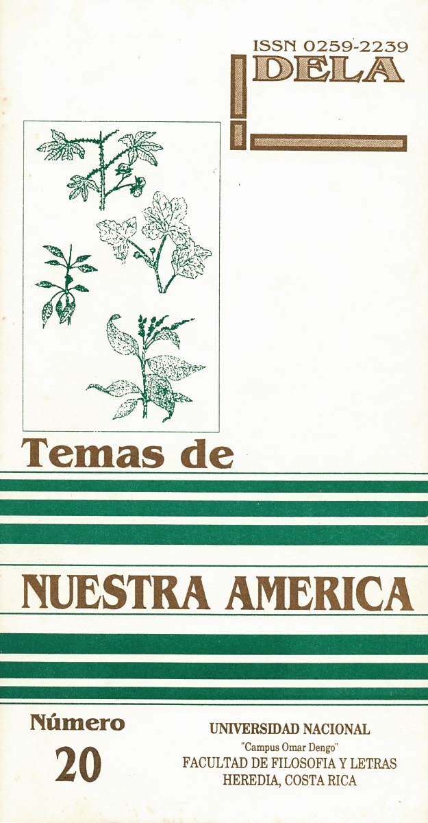 					Ver Vol. 9 Núm. 20 (1993): Temas de Nuestra América. Revista de Estudios Latinoamericanos
				