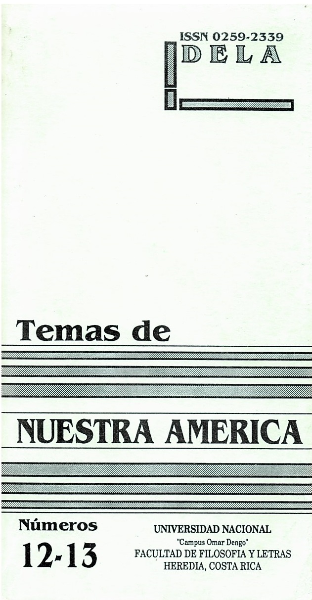 					Ver Vol. 5 Núm. 12-13 (1989): Temas de Nuestra América. Revista de Estudios Latinoamericanos
				