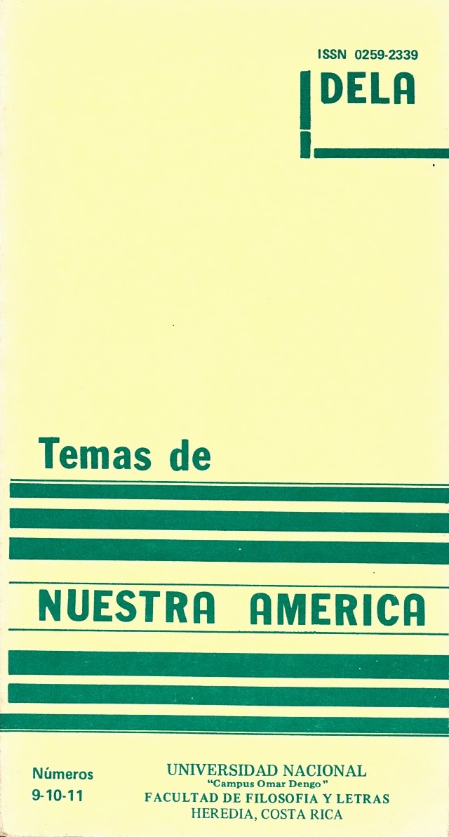 					Ver Vol. 4 Núm. 9-10 (1987): Temas de Nuestra América. Revista de Estudios Latinoamericanos
				