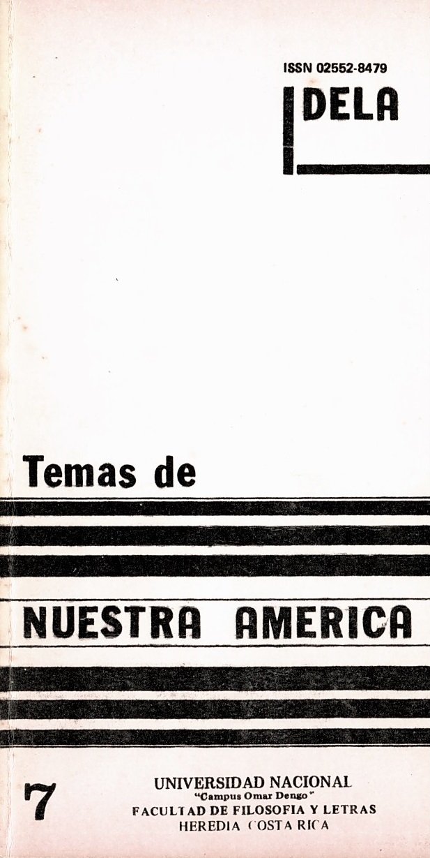 					Ver Vol. 3 Núm. 7 (1986): Temas de Nuestra América. Revista de Estudios Latinoamericanos
				