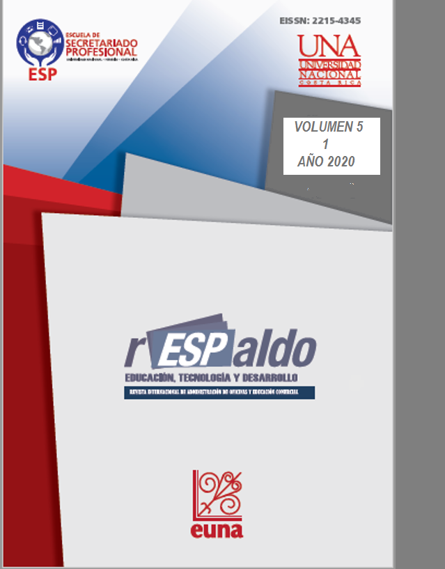 Ver Vol. 5 Núm. 1 (2020): Revista Respaldo: Revista Internacional en Administración de Oficinas y Educación Comercial