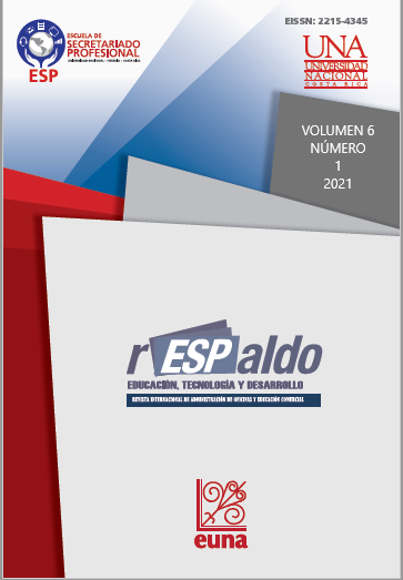 Ver Vol. 6 Núm. 1 (2021): Revista Respaldo. Revista Internacional en Administración de Oficinas y Educación Comercial